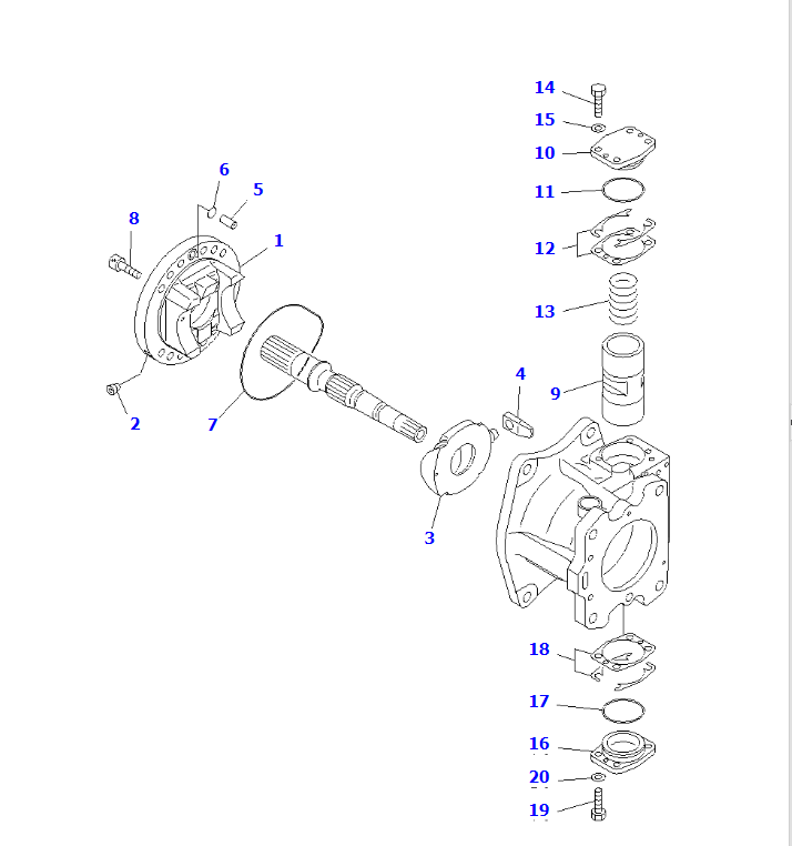 PC1250-7 CRADLE ASS'Y 708-2L-04810,708-2L-04840,708-2L-04830,708-2L-04850