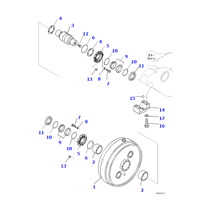 D375A-6 IDLER ASSY 195-30-01433,SHANTE SONGZHENG