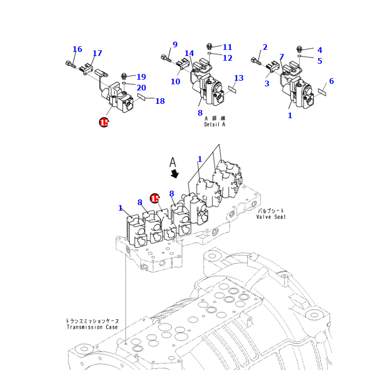 HD785-7 VALVE ASSY 561-15-75500, SHANTE SONGZHENG