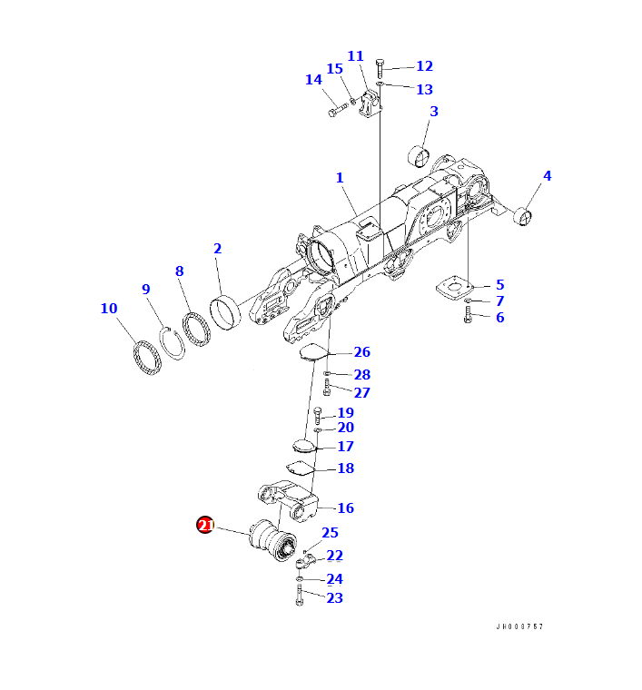 D375A-5 TRACK ROLLER ASSY 195-30-01416,195-30-01412,195-30-01414,195-30-01427