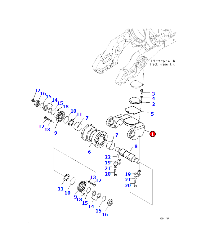 D275A-5 BOGIE ASSY 17M-30-66151, JINING SHANTE SONGZHENG
