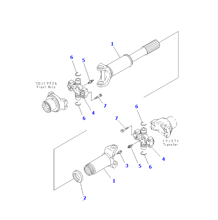 WA320-5 PROPELLER SHAFT,418-20-32190,418-20-32650,KOMTRAX LOADER PARTS