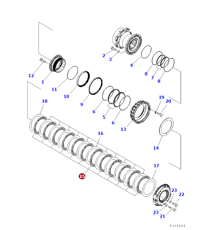 HD465-7 DISC 569-33-61241, PLATE 569-33-41230,JINING SHANTE SONGZHENG