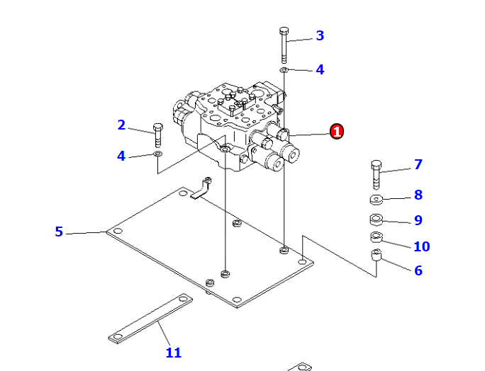 WA700-3 CONTROL VALVE ASSY 709-12-14703,709-12-14700,SHNATE SONGZHENG