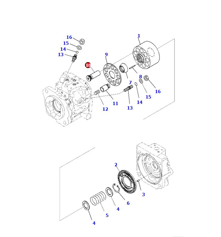 WA470-6 PISTON ASSY 708-1U-13310,SHANTE SONGZHENG