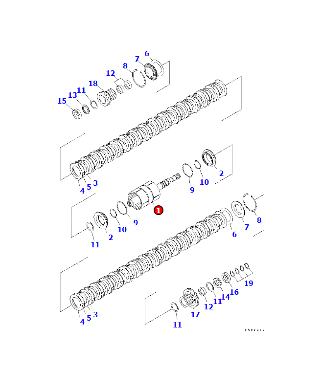 WA480-5 SHAFT AND CYLINDER A,FOWARD AND REVERSE,714-07-22112