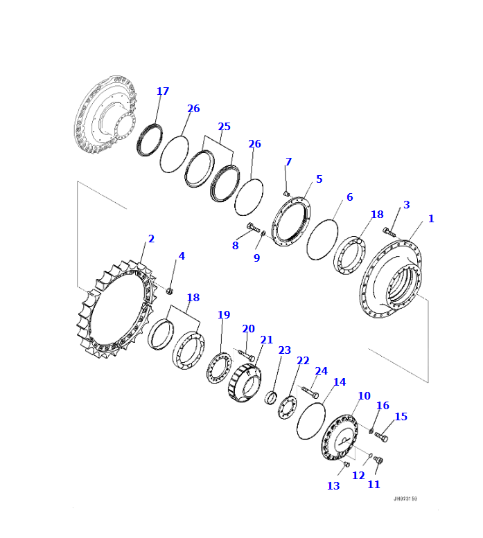 D375A-8 FINAL DRIVE ASSY 195-27-00801,195-27-00811,JINING SHANTE SONGZHENG