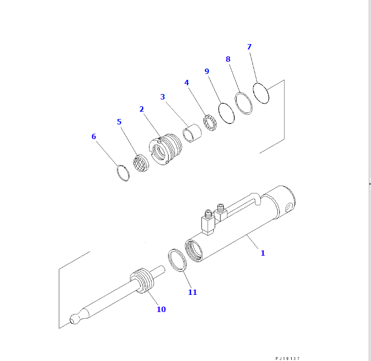 D275A-5 CYLINDER ASSY 195-63-08080,195-63-49141,195-63-49120,SHANTE SONGZHENG