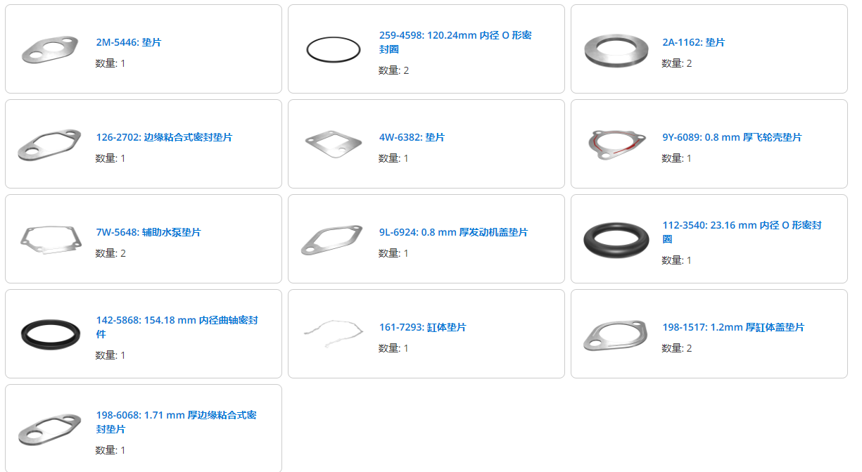 CAT 3408 GASKET KITS 419-8267,4198267,JINING SHANTE SONGZHENG
