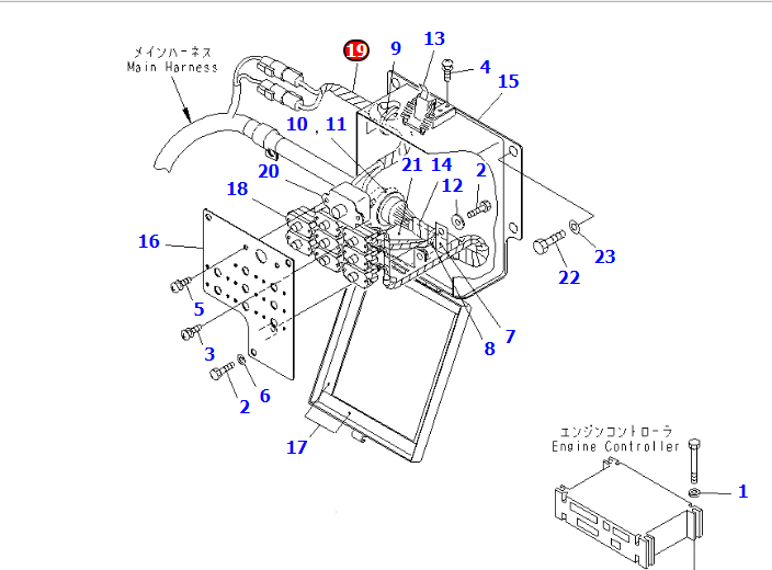 PC600-8 WIRING HARNESS 209-06-77360, KOMTRAX HARNESS