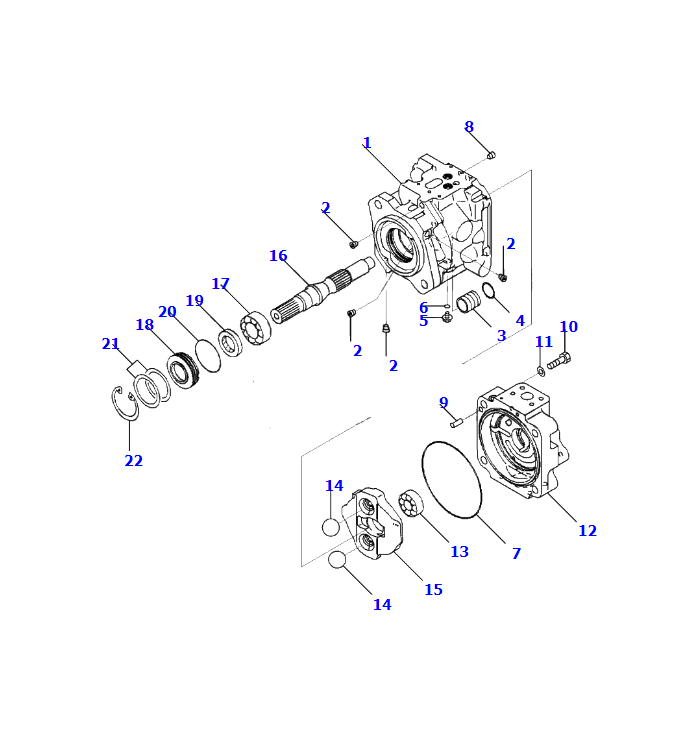 WA500-6 STREEING PUMP 708-1W-00731,JINING SHANTE SONGZHENG