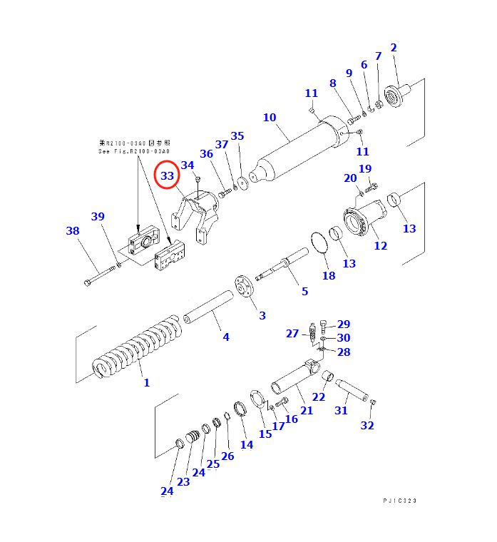 D155AX-5 YOKE 17A-30-14192,17A-30-14191