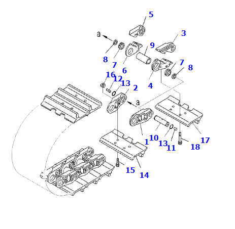 D375A-6 track shoe assy 195-32-04554, 195-32-04553, SHANTE SONGZHENG