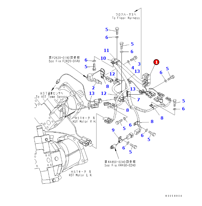 WA320-5 WIRING HARNESS 419-06-32365,419-06-32366,SHANTE SONGZHENG