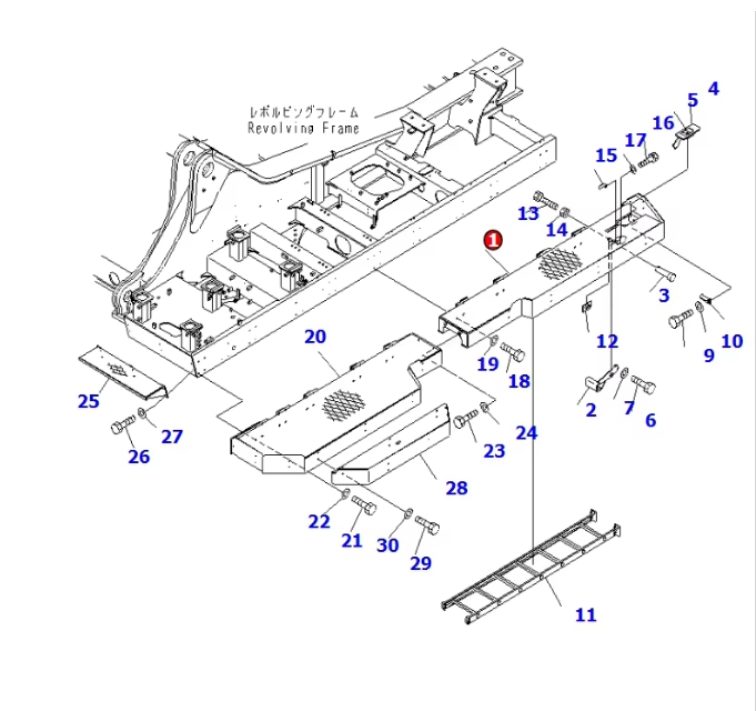High Quality 21N-53-32132 Step Suitable for Excavator PC1250-8R Spare Parts