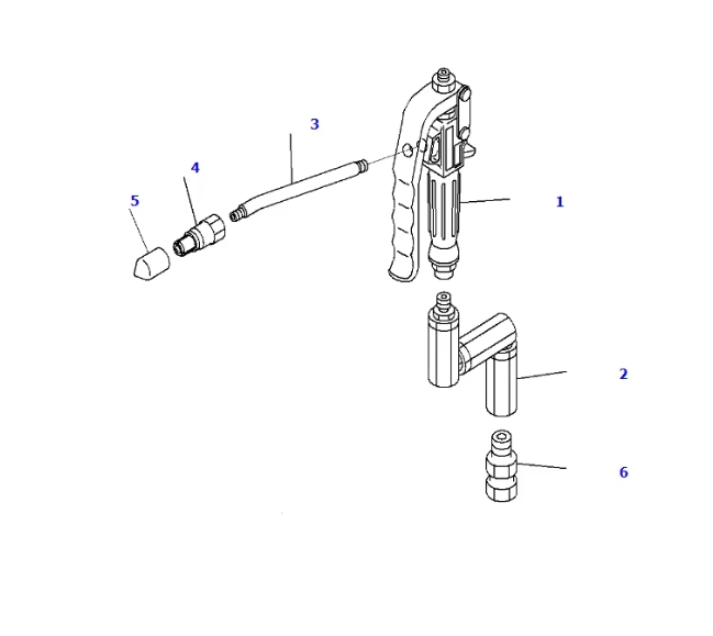 209-68-11230 Grease Gun Assembly Suitable for PC1250SP-8R Spare Parts in Stock
