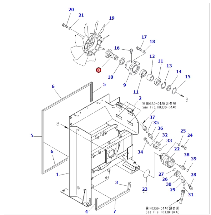 High Quality 21N-03-31621 Shaft Suitable for Excavator PC1250-7 Spare Parts